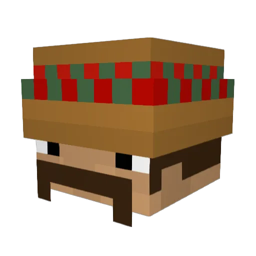R444H Minecraft avatar head, 3D render