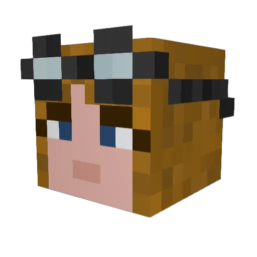 R466 Minecraft avatar head, 3D render