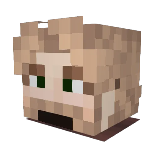 R473N Minecraft avatar head, 3D render