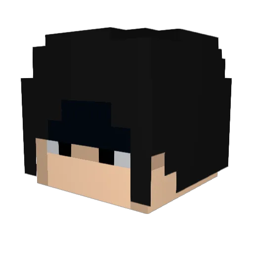 R4Cbaragi Minecraft avatar head, 3D render