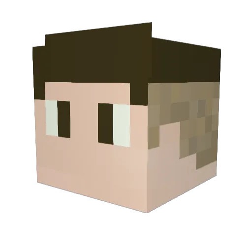 R4FAEL_ Minecraft avatar head, 3D render