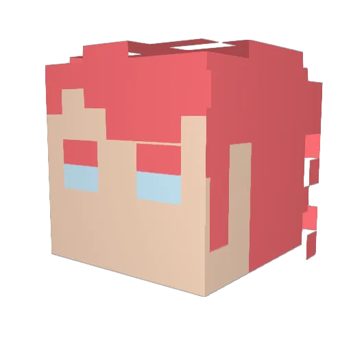 R4GEY Minecraft avatar head, 3D render