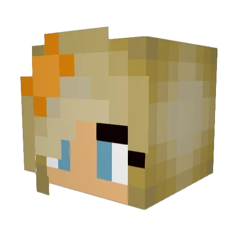 R4MB0Y Minecraft avatar head, 3D render
