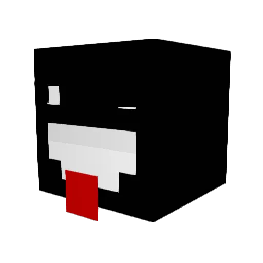 R4T_FU Minecraft avatar head, 3D render
