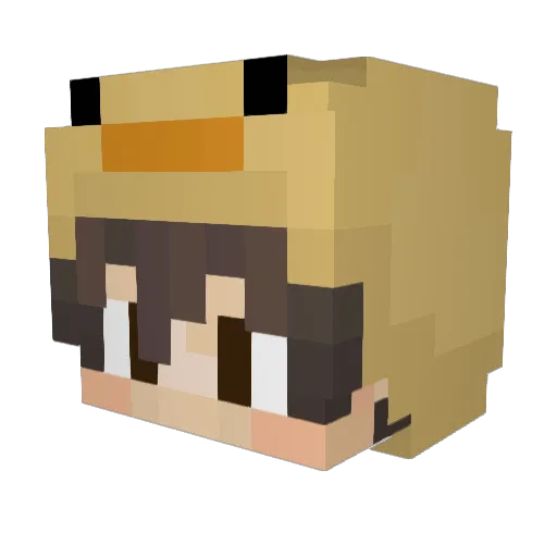 R4XYR Minecraft avatar head, 3D render