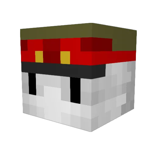 R4YXO Minecraft avatar head, 3D render