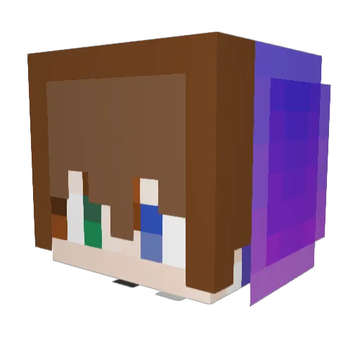 R4ZEL Minecraft avatar head, 3D render