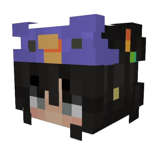 R4cuni Minecraft avatar head, 3D render