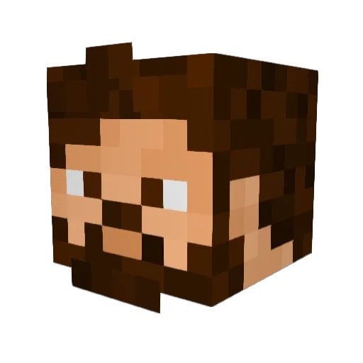 R4g3D Minecraft avatar head, 3D render
