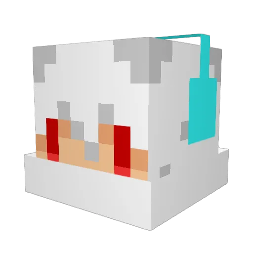 R4in_127 Minecraft avatar head, 3D render