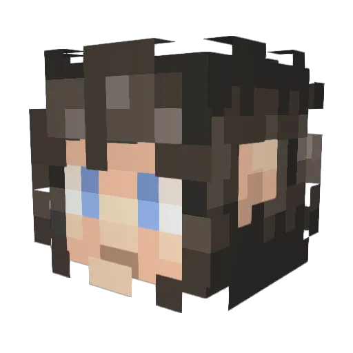 R4koo Minecraft avatar head, 3D render