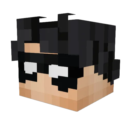 R4nuu Minecraft avatar head, 3D render