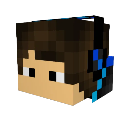 R4ph431 Minecraft avatar head, 3D render