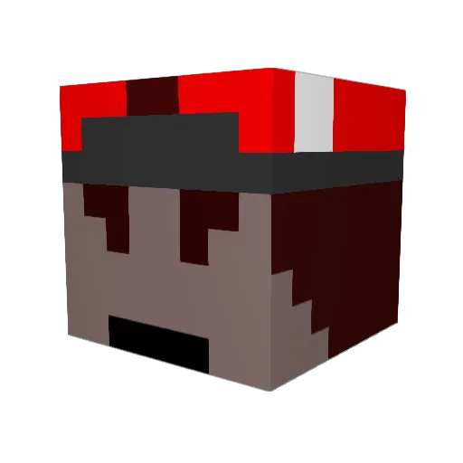 R4sti Minecraft avatar head, 3D render