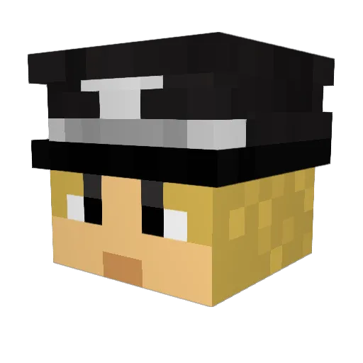 R4v3ng1rl Minecraft avatar head, 3D render