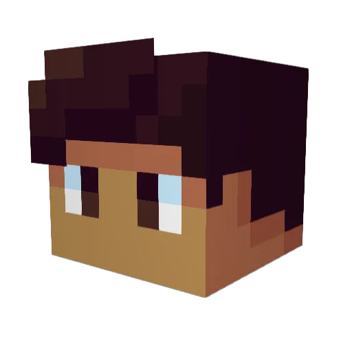 R4yyan_ Minecraft avatar head, 3D render