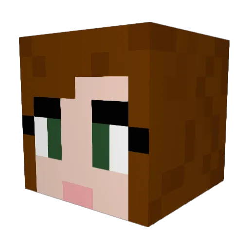 R5Momma Minecraft avatar head, 3D render