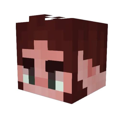 R6D3 Minecraft avatar head, 3D render