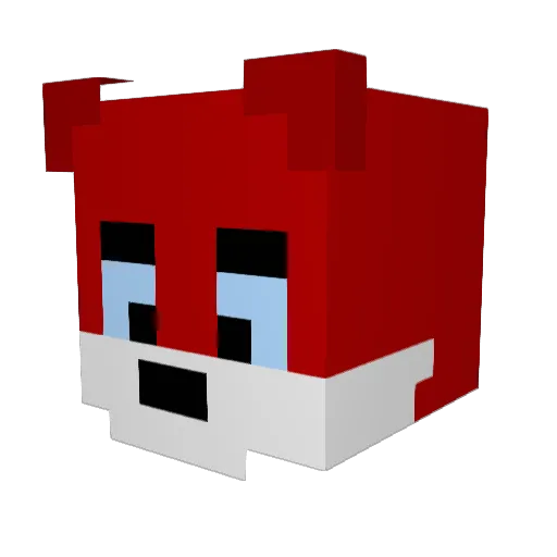 R6dD1 Minecraft avatar head, 3D render