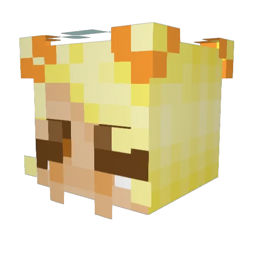 R6d_Sky Minecraft avatar head, 3D render