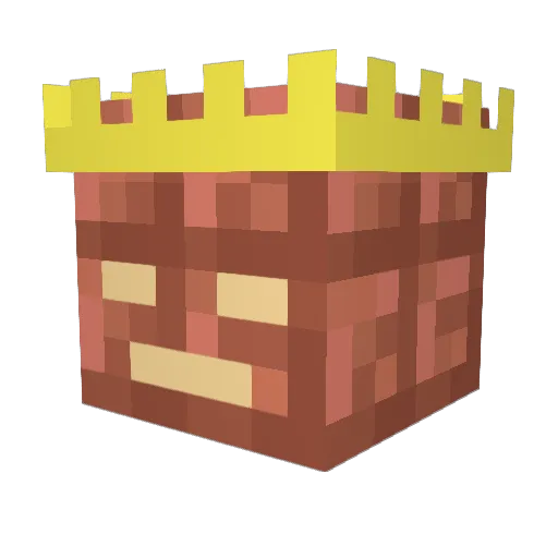 R72R Minecraft avatar head, 3D render