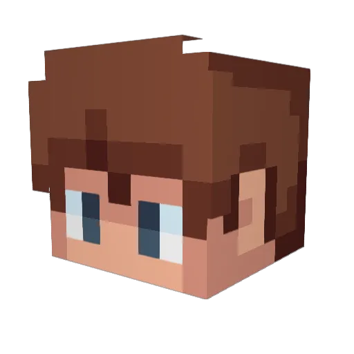 R7_Felixx Minecraft avatar head, 3D render