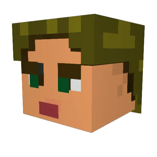 R8ttan Minecraft avatar head, 3D render