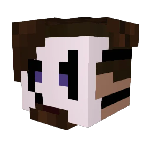 R97R Minecraft avatar head, 3D render