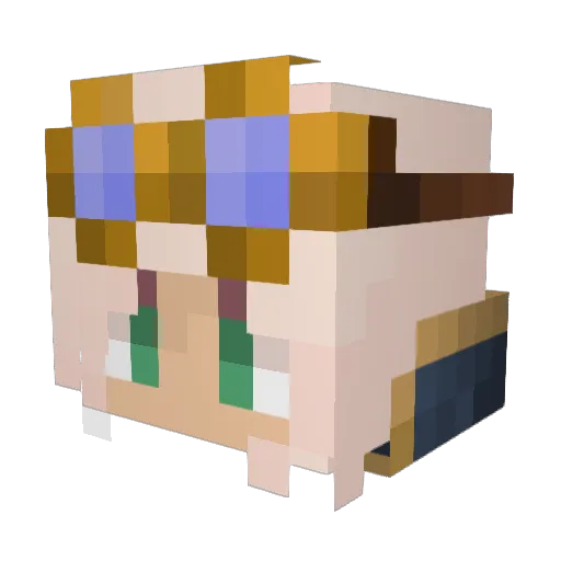 R999999999 Minecraft avatar head, 3D render