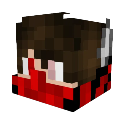 RA1 Minecraft avatar head, 3D render