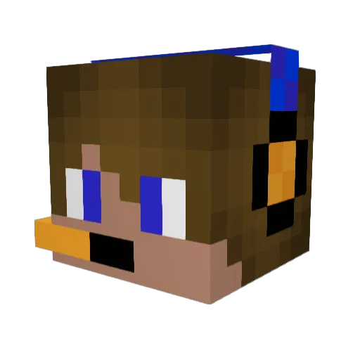 RA1N_M4THEO Minecraft avatar head, 3D render