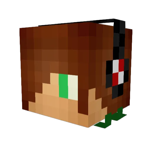 RA1Z Minecraft avatar head, 3D render
