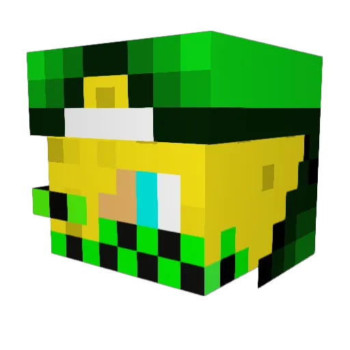 RACER1217 Minecraft avatar head, 3D render