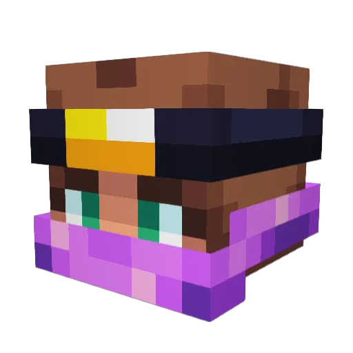 RACUZAN Minecraft avatar head, 3D render