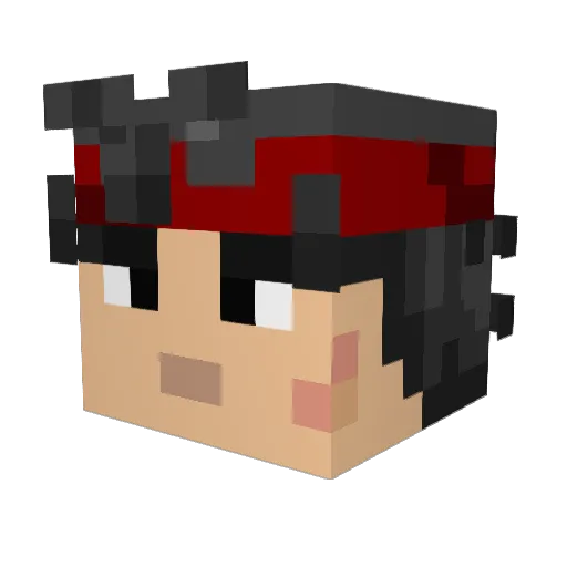 RADIOHEAT Minecraft avatar head, 3D render