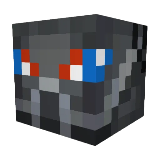 RAD_III Minecraft avatar head, 3D render