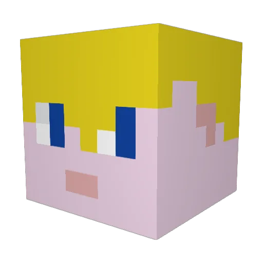 RADpig21 Minecraft avatar head, 3D render