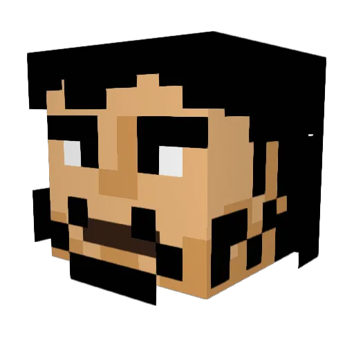 RAEN8 Minecraft avatar head, 3D render