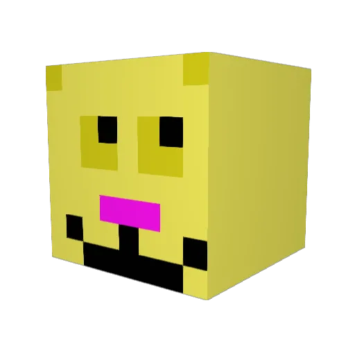 RAF6535 Minecraft avatar head, 3D render
