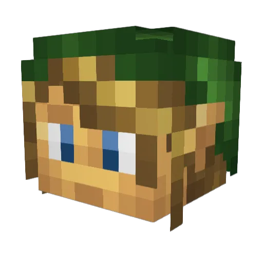 RAFATUTITO Minecraft avatar head, 3D render