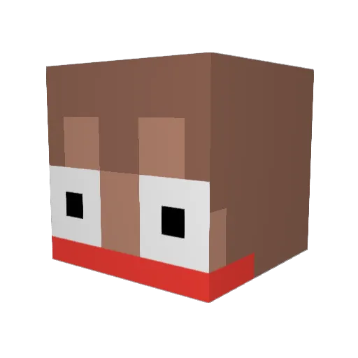 RAFAXD2610 Minecraft avatar head, 3D render