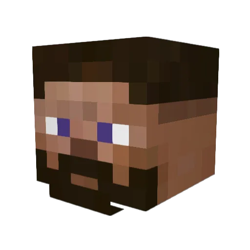 RAFF1101 Minecraft avatar head, 3D render