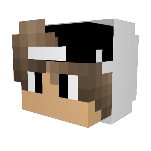 RAFFEREKKK Minecraft avatar head, 3D render