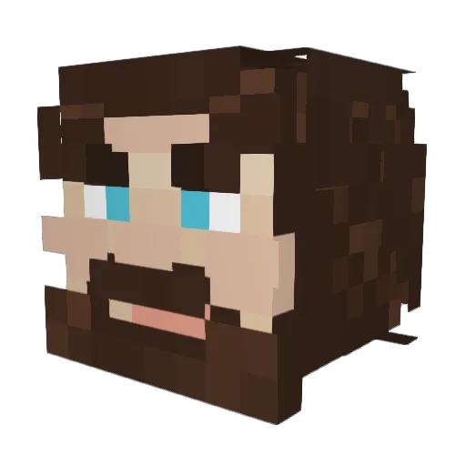 RAFMYST Minecraft avatar head, 3D render