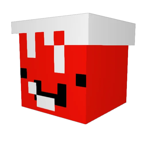 RAG52 Minecraft avatar head, 3D render