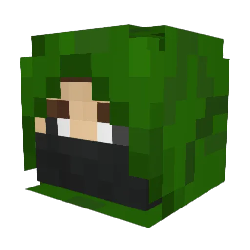 RAGEcrow Minecraft avatar head, 3D render