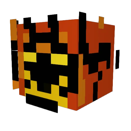 RAGUENAROS Minecraft avatar head, 3D render