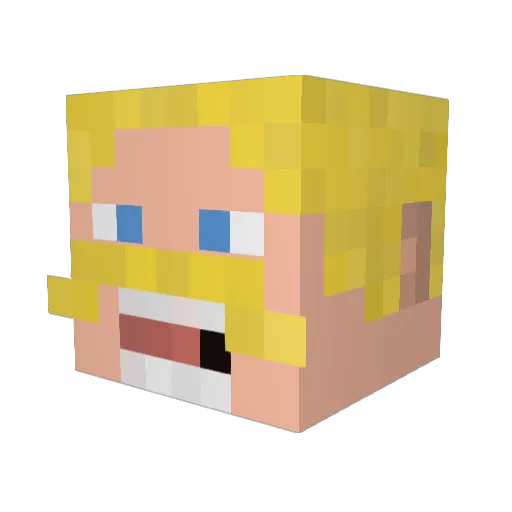 RAHULDERBARBAR Minecraft avatar head, 3D render