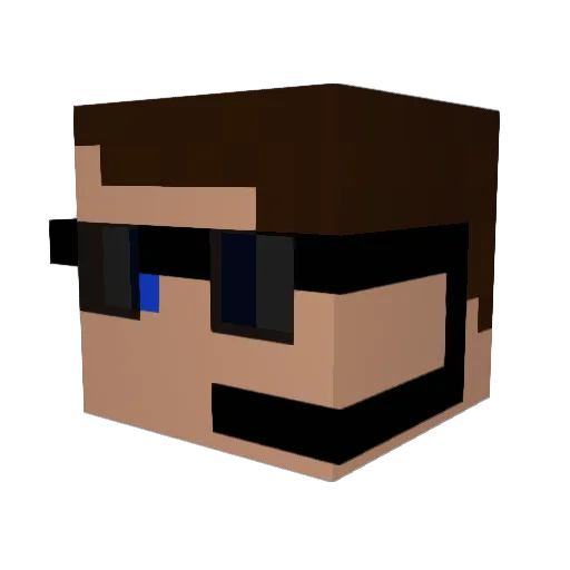 RAID_ONE Minecraft avatar head, 3D render