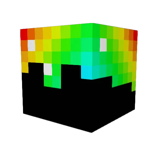 RAINBOW_VALKYRIE Minecraft avatar head, 3D render